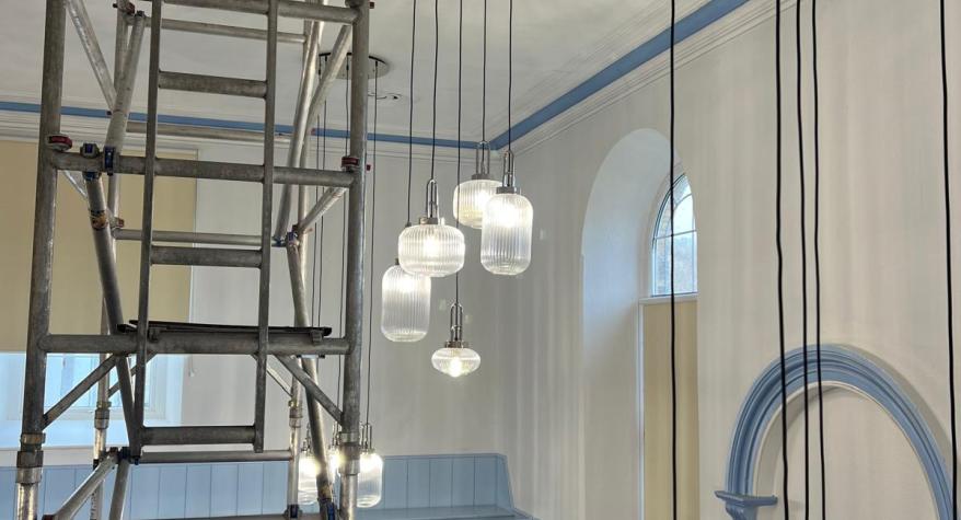 Feature lighting piece installed by Bowen Electrical in Cardiff